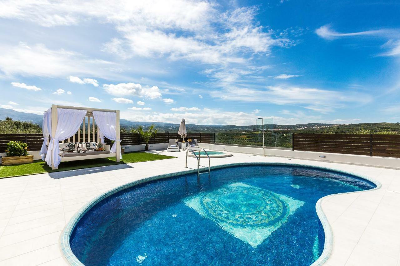 Caramel Villa, With 40M2 Pool & Spa Whirlpool, By Thinkvilla Pánormos Esterno foto