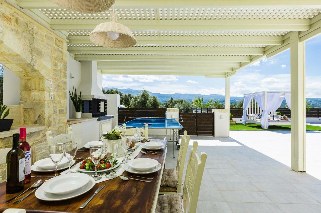 Caramel Villa, With 40M2 Pool & Spa Whirlpool, By Thinkvilla Pánormos Esterno foto
