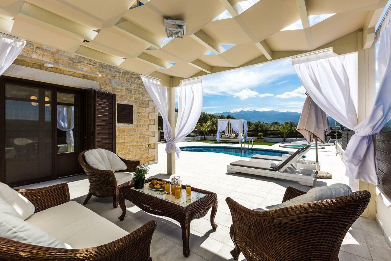 Caramel Villa, With 40M2 Pool & Spa Whirlpool, By Thinkvilla Pánormos Esterno foto